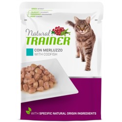 Natural Trainer - Cat Sterilised Codfish Pouch. 12x 85gr
