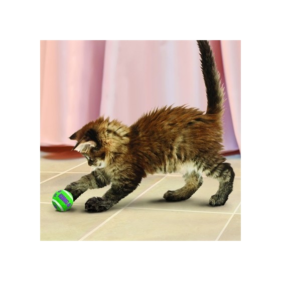 Kong Kat Tennisballen Met Bellen 4X4X4 CM 3 ST