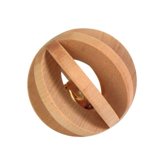 Trixie Bal Hout Met Bel 6 CM