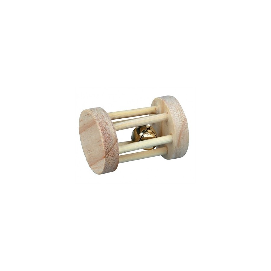 Trixie Speelrol Hout Met Bel 7X5 CM