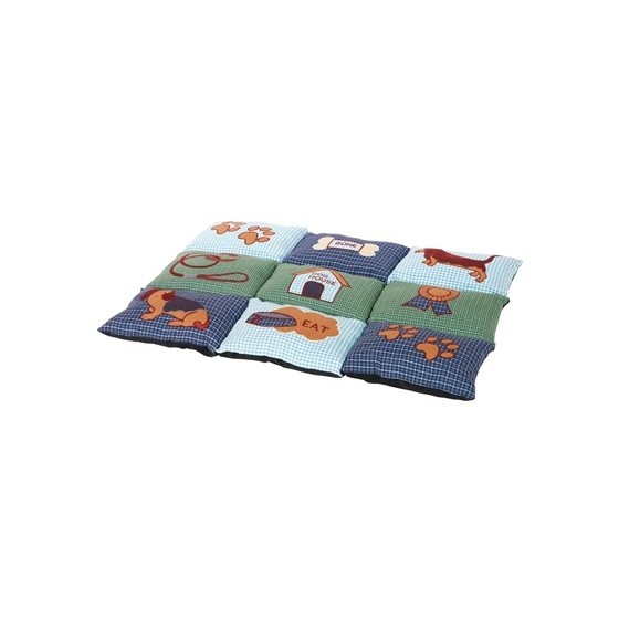 Trixie Hondenkussen Patchwork Blauw / Groen 80X55X3 CM
