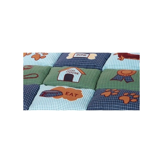 Trixie Hondenkussen Patchwork Blauw / Groen 80X55X3 CM