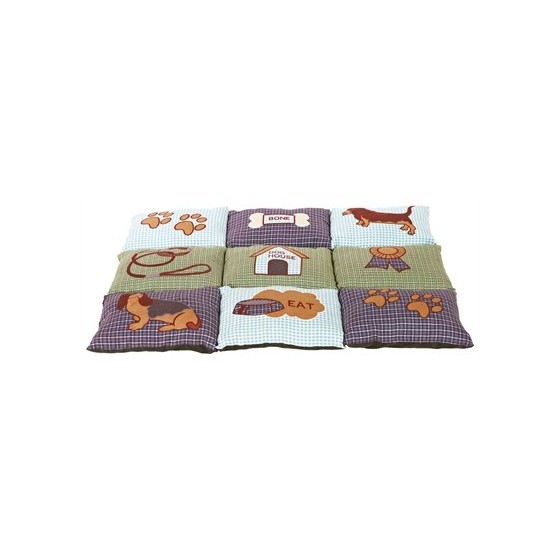 Trixie Hondenkussen Patchwork Blauw / Groen 80X55X3 CM