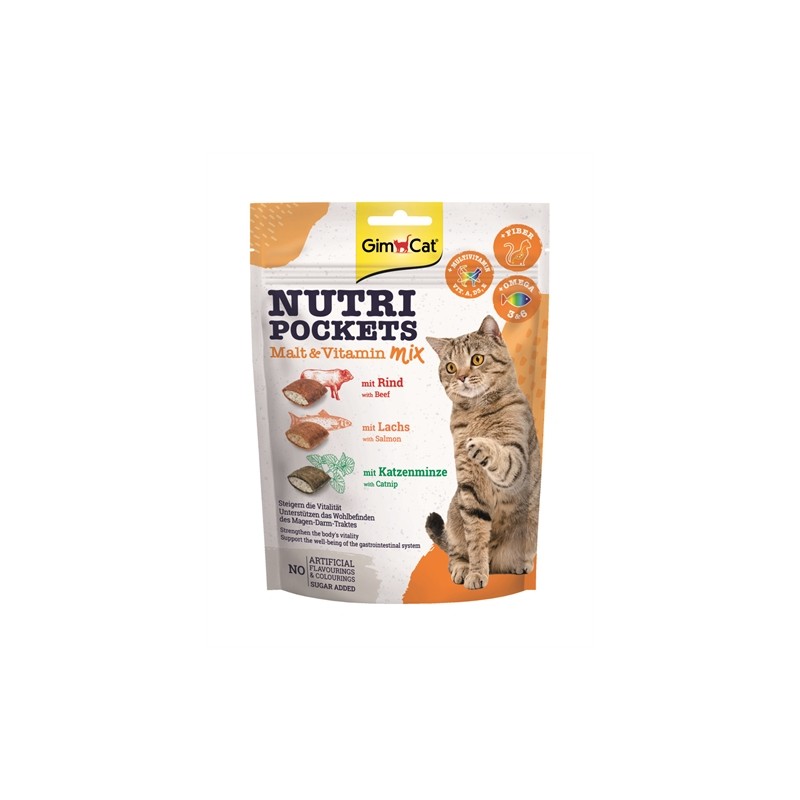 Gimcat - Nutri Pockets Malt-Vitaminemix. 150 GR