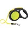 Flexi - Rollijn New Classic Neon Tape Zwart / Geel M, 5m.