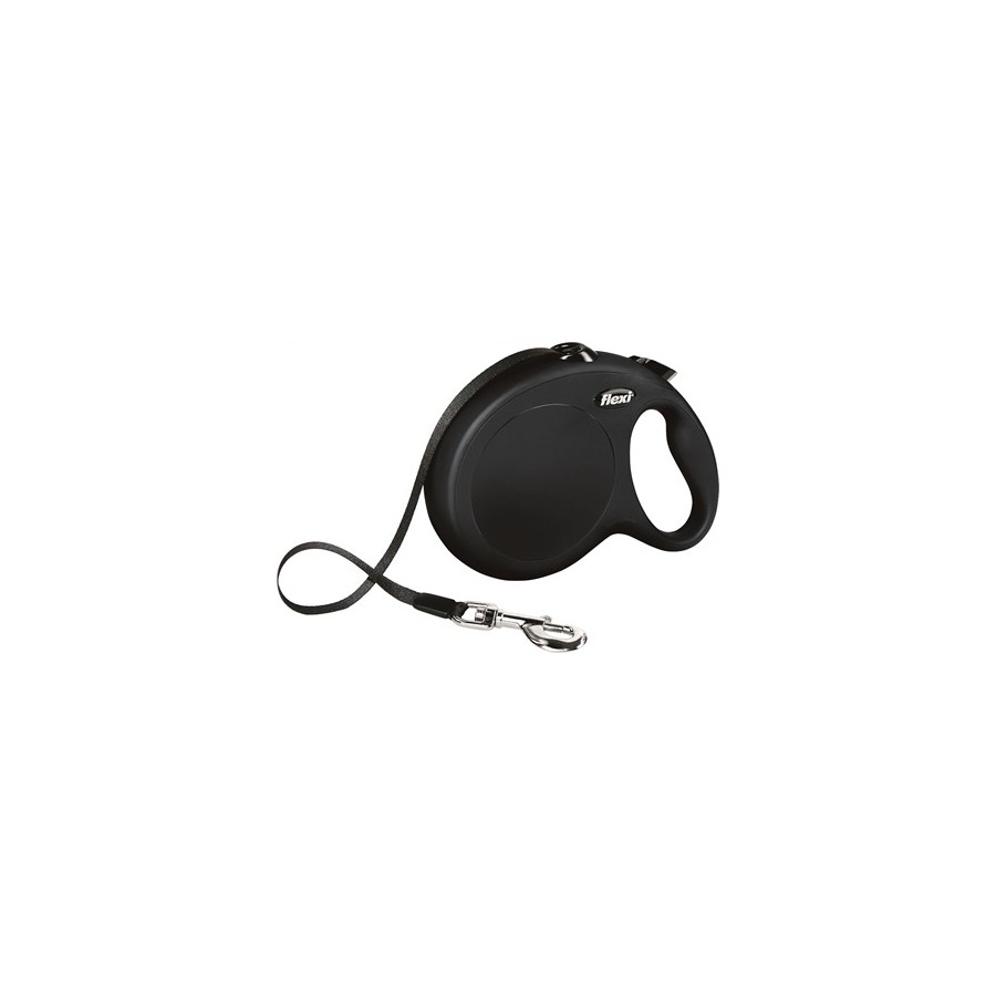 Flexi Rollijn Classic Tape Zwart L, 5m.