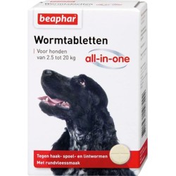 Beaphar - Wormtablet All-In-One Hond 2,5-20 KG. 2 Tabletten