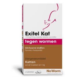 Exitel - Kat No Worm. 2 Tabletten
