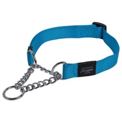 Rogz For Dogs - Lumberjack Halfslip Halsband Turquoise, 25 MM. 43-73 CM