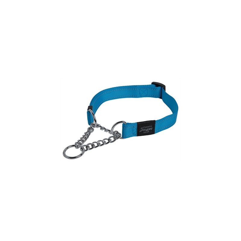 Rogz For Dogs - Lumberjack Halfslip Halsband Turquoise, 25 MM. 43-73 CM