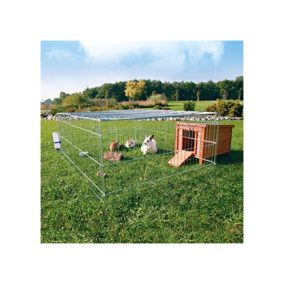 Trixie Natura Knaagdierren Met Dak Gegalvaniseerd Metaal 144X58X116 CM