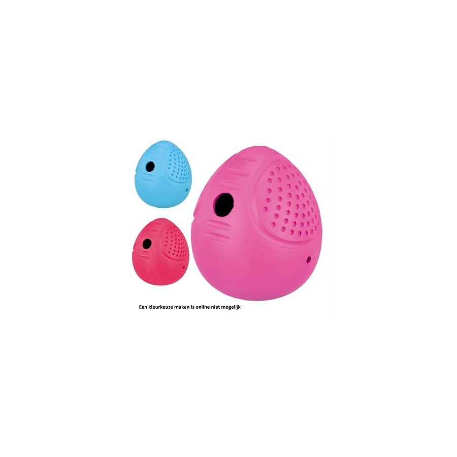 Trixie Snack Tuimel-Ei Natuurrubber Assorti 10 CM 3 ST