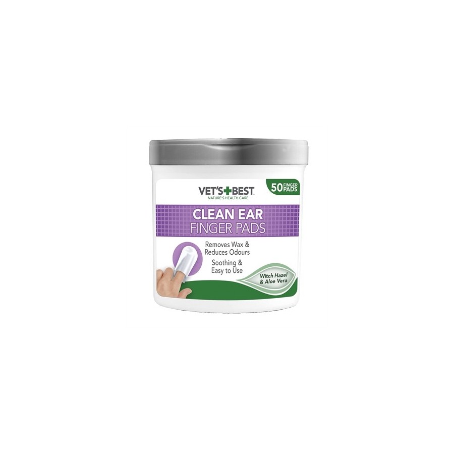 Vets Best Clean Ear Finger Pads 50 ST