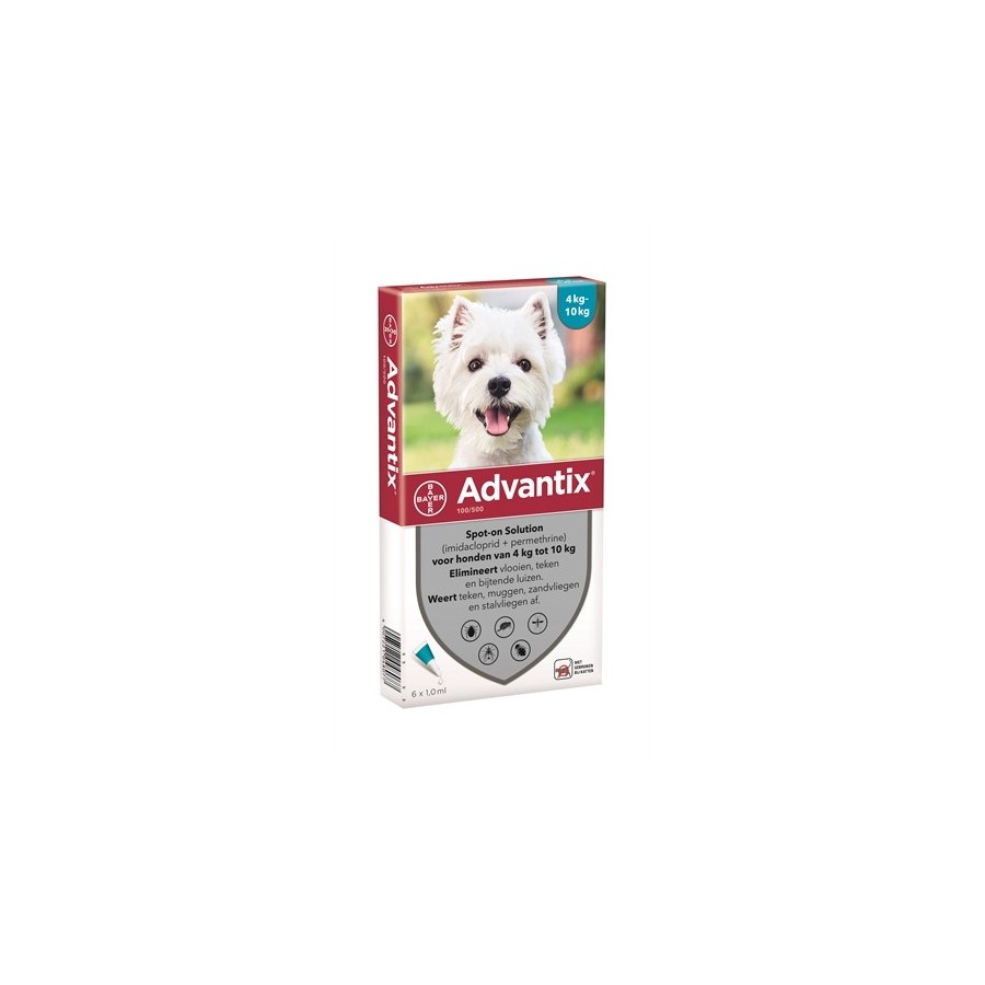 Bayer Advantix Spot On 100/500 4-10 KG - 6 PIP