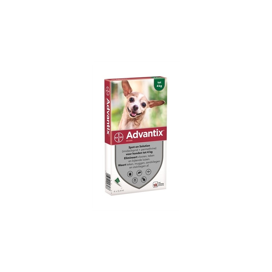 Bayer Advantix Spot On 40/200 TOT 4 KG - 4 PIP