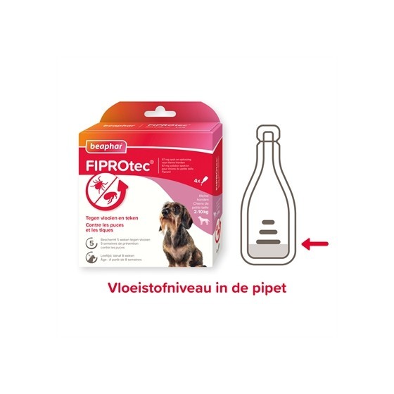 Beaphar Fiprotec Hond Tegen Teken En Vlooien 2-10 KG 3+1 PIP
