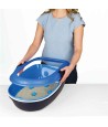 Trixie Berto Kattenbak Open Met Scheidingssyteem Grijs/Pastelblauw/Graniet 59X39X22 CM
