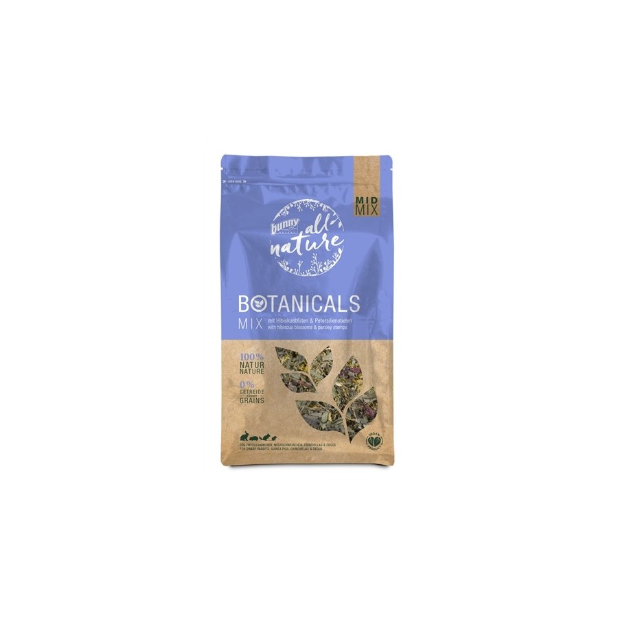 Bunny Nature - Botanicals Midi Mix Hibiscusbloesem / Peterselie Stelen. 150gr