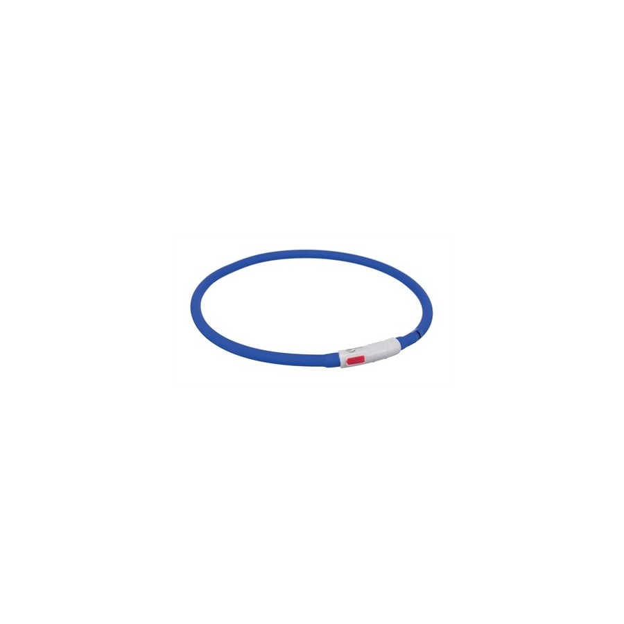 Trixie Lichtgevende Halsband Hond Usb Siliconen Oplaadbaar Royal Blauw 70X1 CM