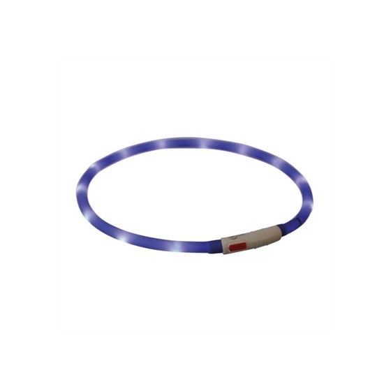 Trixie Lichtgevende Halsband Hond Usb Siliconen Oplaadbaar Royal Blauw 70X1 CM