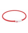 Trixie Lichtgevende Halsband Hond Usb Siliconen Oplaadbaar Rood 70X1 CM
