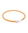Trixie Lichtgevende Halsband Hond Usb Siliconen Oplaadbaar Oranje 70X1 CM