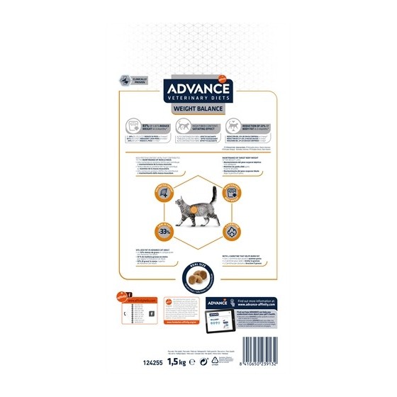 Advance Veterinary - Diet Cat Weight Balance. 1,5 KG