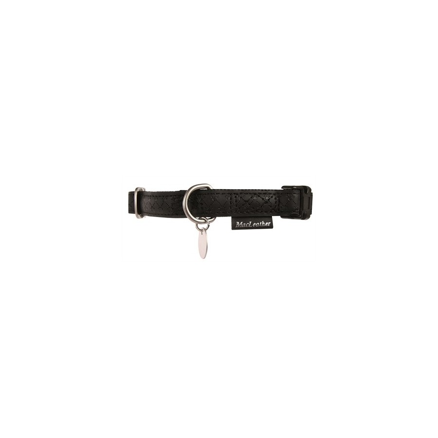 Macleather Halsband Zwart 20-40X1,5 CM