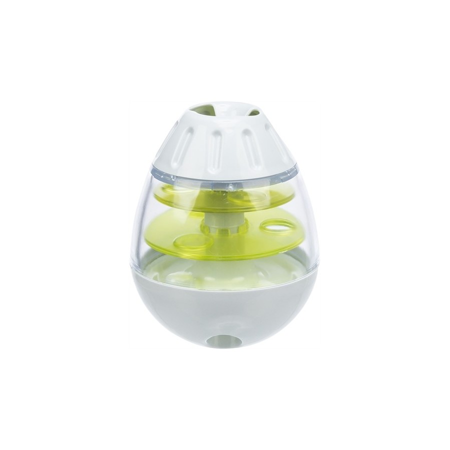 Trixie Roly Poly Snack Tuimel Ei Grijs / Lime Groen 13 CM