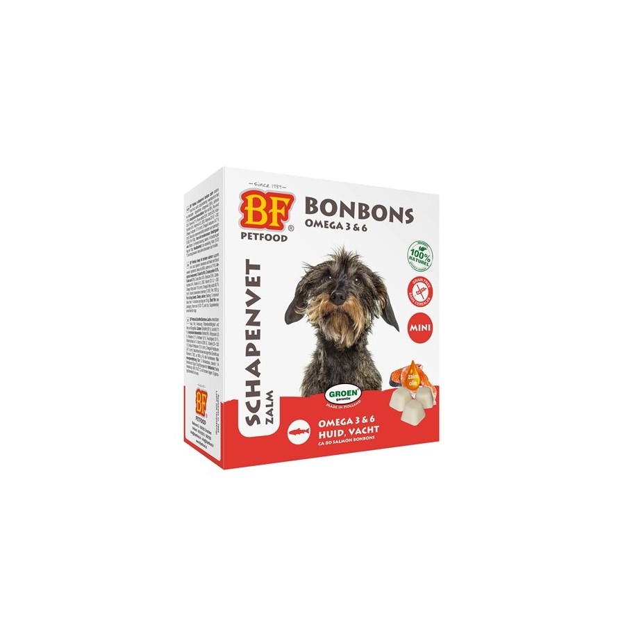 Bf Petfood Schapenvet Mini Bonbons Zalm 80 ST