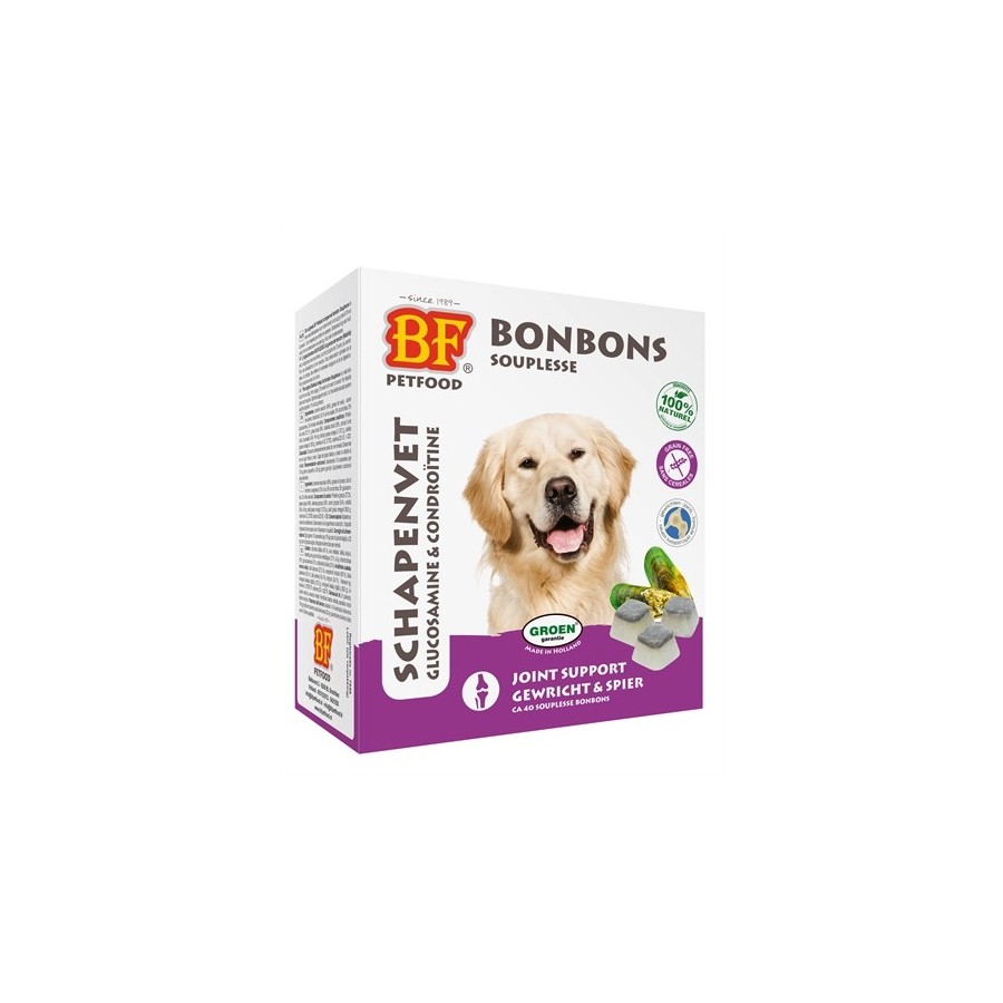 BF Petfood - Schapenvet Maxi Bonbons Souplesse, 40 stuks