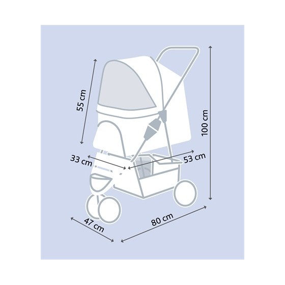 Trixie - Hondenbuggy, Zwart