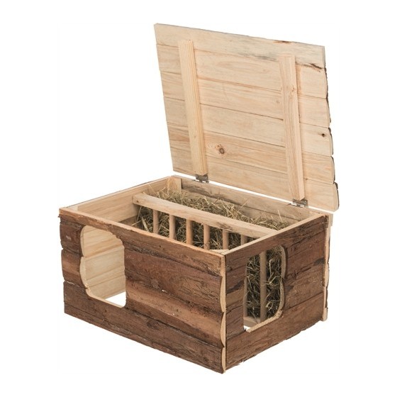 Trixie Natural Living Knaagdierhuis Hilke Met Hooiruif 40X32X23 CM