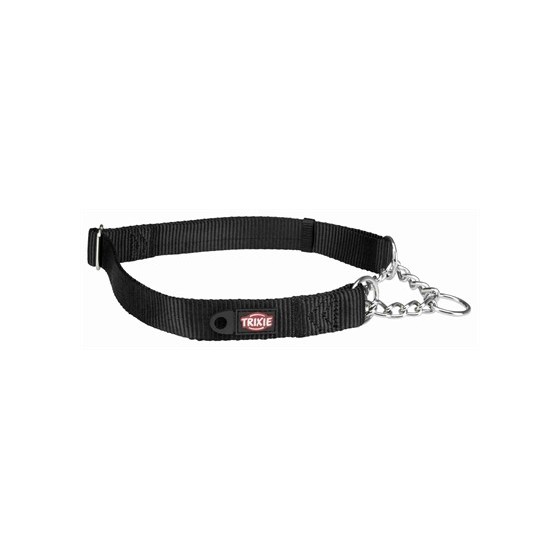 Trixie Halsband Hond Premium Halfslip Halsband Zwart 30-40X1,5 CM
