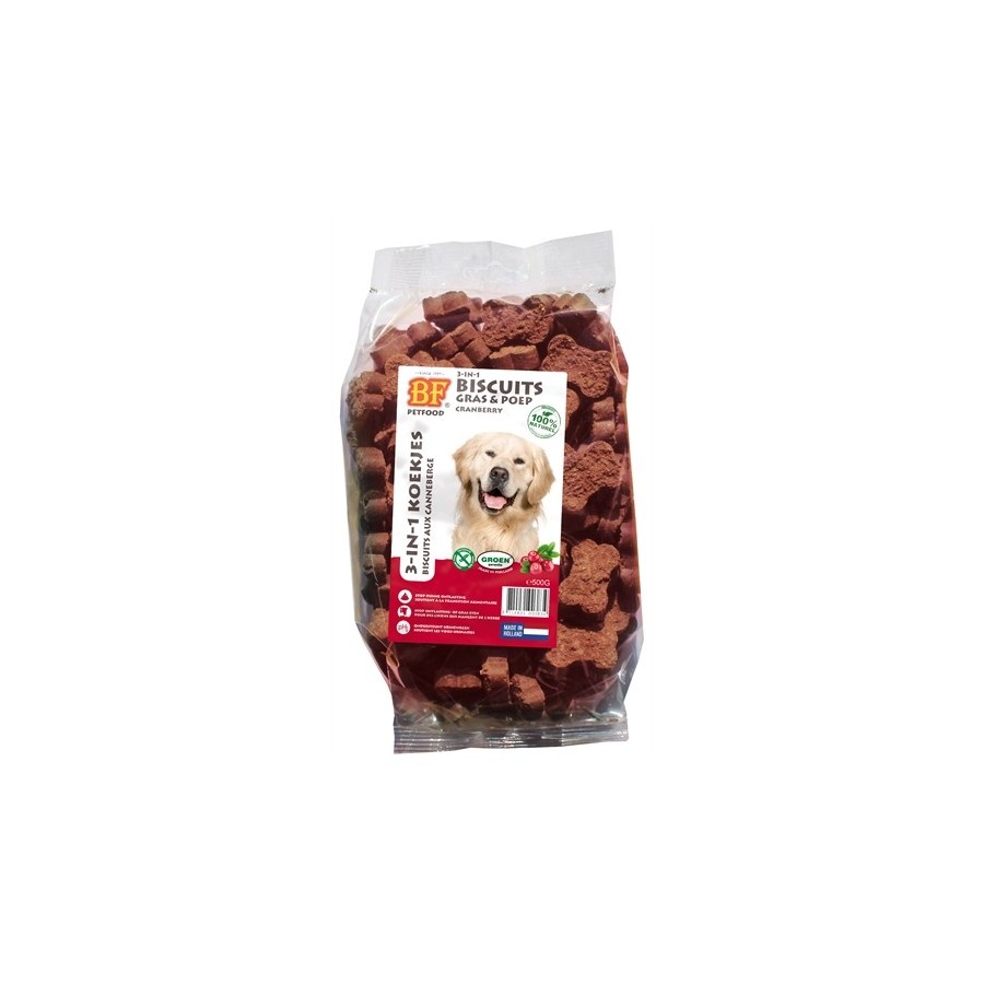 BF Petfood - 3in1 Hondenkoekjes Cranberry, 500gr