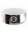 Trixie Voerbak Keramiek Poot Zilver / Wit 800 ML 15 CM 4 ST