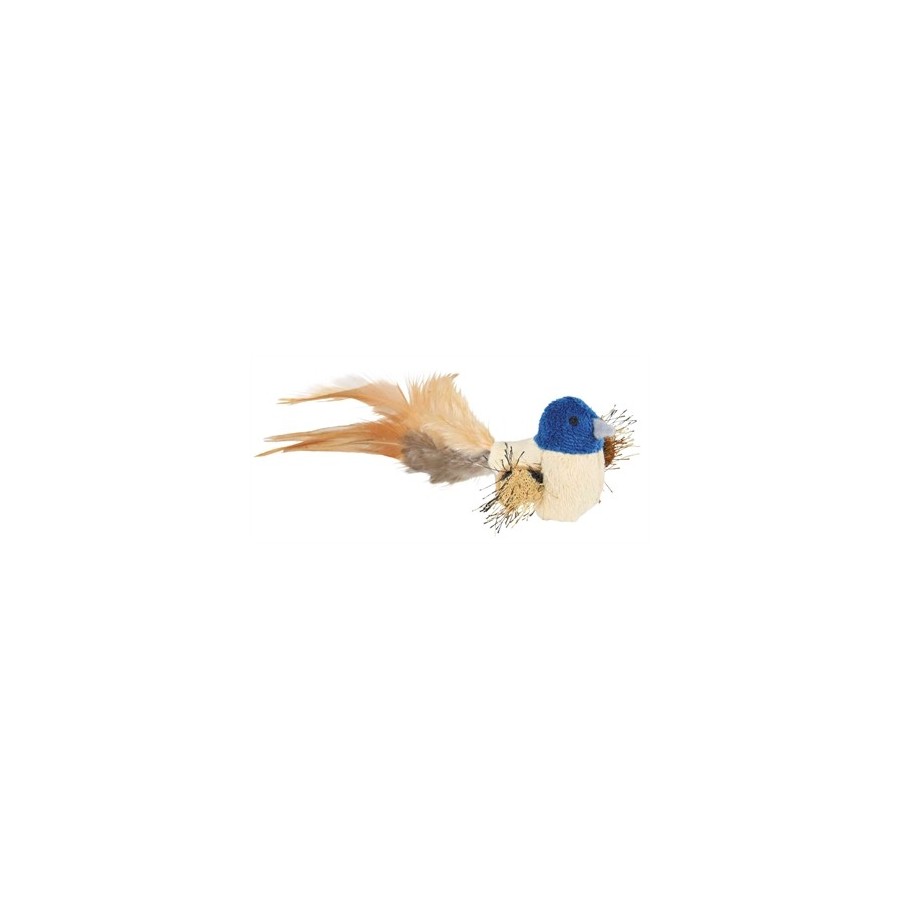 Trixie Vogel Met Veren Pluche 8 CM 4 ST
