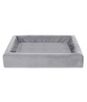 Bia Bed Royal Fluweel Hoes Voor Hondenmand Grijs BIA-70 85X70X15 CM