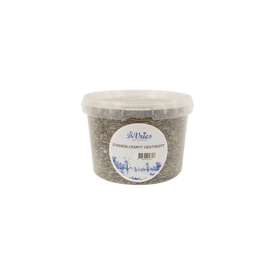 De Vries - Zonnebloempit Gestreept 1,3kg