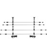 Trixie Autorek Zilver / Zwart 105-172X46-60 CM