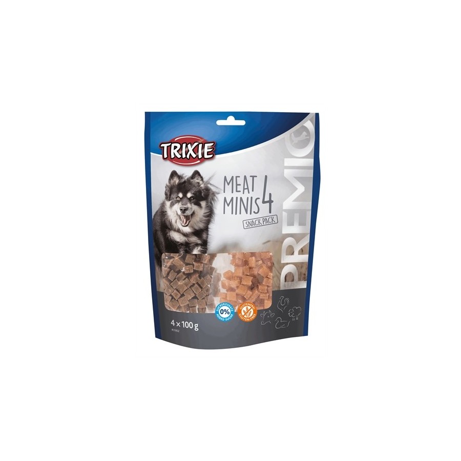Trixie Premio Vlees Minis Kip / Eend / Rund / Lam 4X100 GR