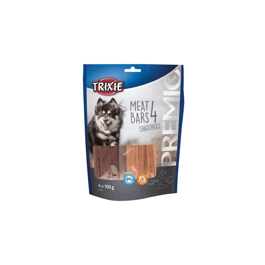 Trixie Premio Vlees Bars Kip / Eend / Lam / Zalm 4X100 GR