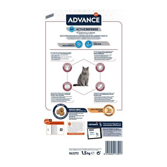 Advance Cat - Sterilized Sensitive Senior. 1,5kg