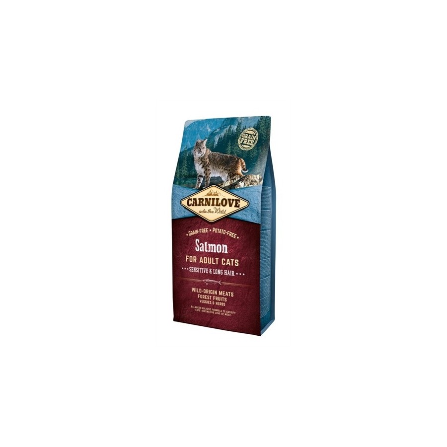 Carnilove - Zalm Sensitive / Long Hair. 6kg