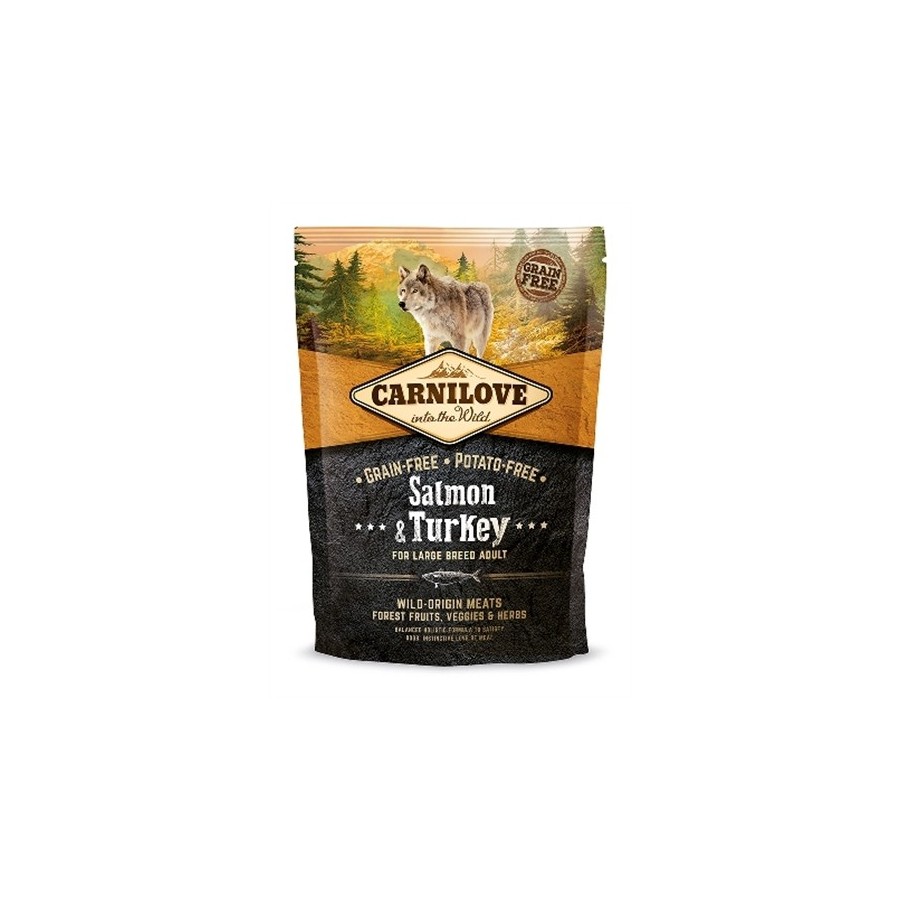 Carnilove - Zalm / Kalkoen, Adult Large Breed. 1,5kg