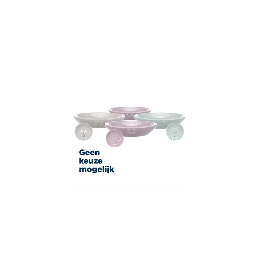 Trixie Junior Voerbak Keramiek Laag Assorti 14 CM 200 ML 4 ST