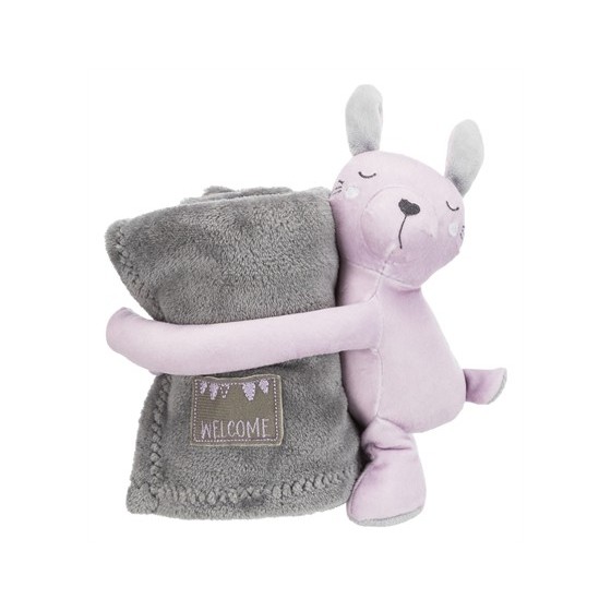 Trixie Junior Speelset Deken En Konijn Grijs / Lila