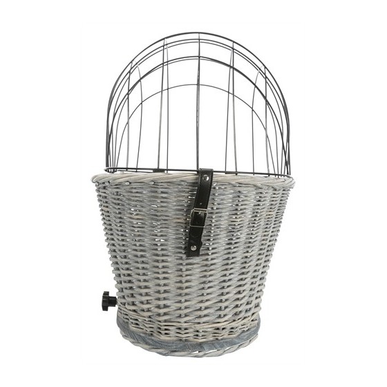 Trixie - Fietsmand Bagagedrager met Rooster, Grijs.