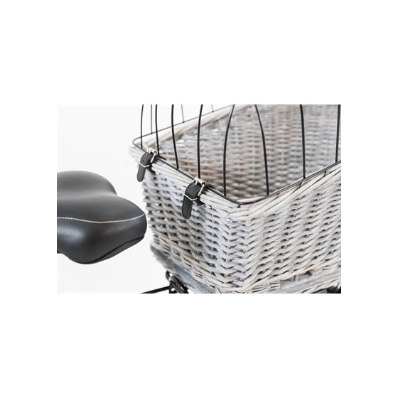 Trixie - Fietsmand Bagagedrager met Rooster, Grijs.