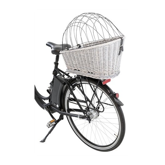 Trixie - Fietsmand Bagagedrager met Rooster, Grijs.